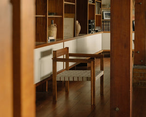 FRAMA Symmetry Easy Chair | Honey Ash Wood / Oat Fabric