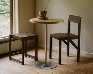 FRAMA Low Stool 01 | Dark Brown Birch