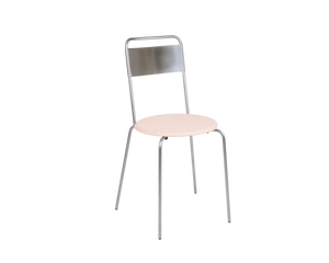 Petit Rond Chair | Stainless Steel / Natural Leather