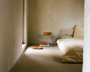 Rivet Box Table | Glass