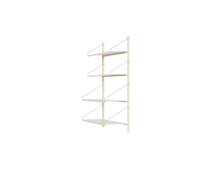 Shelf Library Single Section | Warm White Steel | H108.4 / W80
