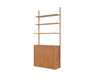 Shelf Library Medium Cabinet Section | Natural Oak | H185.2 / W80