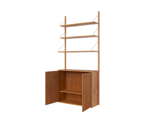 Shelf Library Medium Cabinet Section | Natural Oak | H185.2 / W80