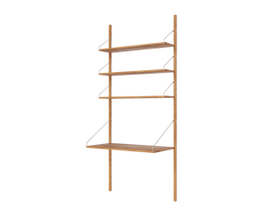 Shelf Library Desk Section | Natural Oak | H185.2 / W80