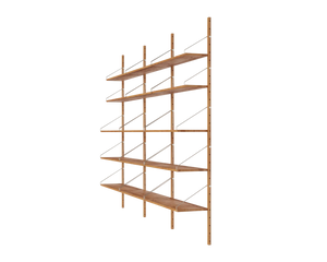 Shelf Library Triple Section | Natural Oak | H185.2 / W80