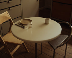 Table 57 | White / Stainless Steel | Ø70