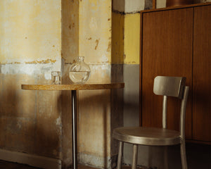 Table 57 | Yellow Limestone / Stainless Steel | Ø70