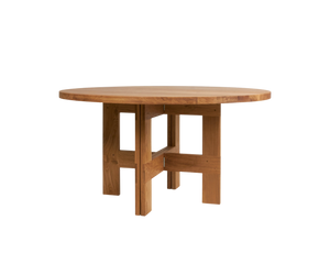 Farmhouse Trestle Table | Natural Oak | 140 Ø Round