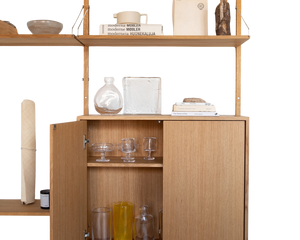 FRAMA Shelf Library Cabinet in Natural Oak Height 1148 and Width 80 cm