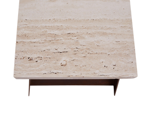 FRAMA 64 Plinth | Corten Steel / Travertine