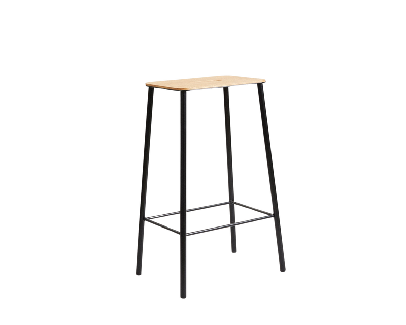 Adam Stool | Black / Oak | H65 – FRAMA