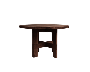 Farmhouse Trestle Table | Dark Oak | 120 Ø Round