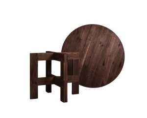 Farmhouse Trestle Table | Dark Oak | 120 Ø Round