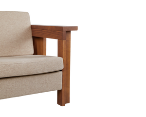Symmetry Couch | Ash Wood / Oat Fabric