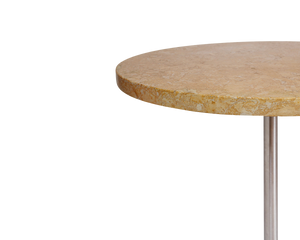 Table 57 | Yellow Limestone / Stainless Steel | Ø70