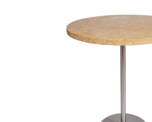 Table 57 | Yellow Limestone / Stainless Steel | Ø70