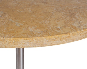 Table 57 | Yellow Limestone / Stainless Steel | Ø70