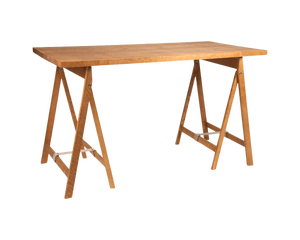 Folding Flat Trestle Table | Warm Brown Birch