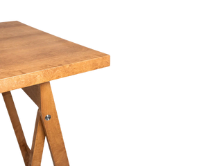 Folding Flat Trestle Table | Warm Brown Birch
