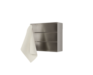 Shelf Library Canvas Cabinet | Stainless Steel / Canvas