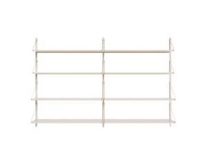 Shelf Library Double Section | Warm White Steel | H108.4 / W80