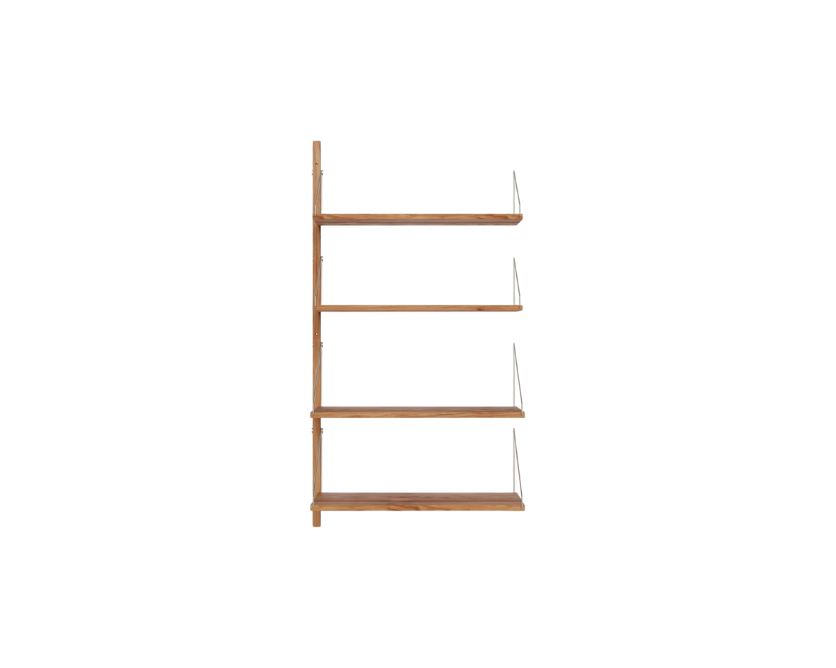 Shelf Library Double Section | Natural Oak | H114.8 / W80 – FRAMA