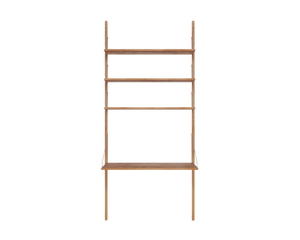 Shelf Library Desk Section | Natural Oak | H185.2 / W80
