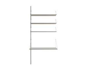 Shelf Library Add-on Desk Section | Stainless Steel | H185.2 / W80