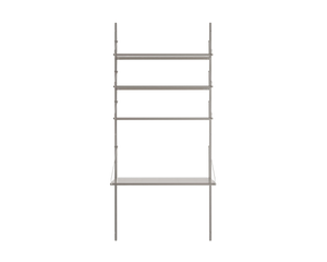 Shelf Library Desk Section | Stainless Steel | H185.2 / W80