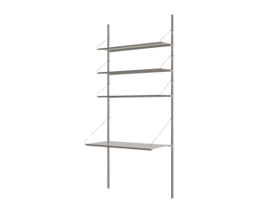 Shelf Library Desk Section | Stainless Steel | H185.2 / W80
