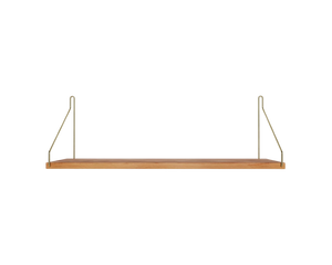 FRAMA Shelf Natural Oak D20/W60 Brass